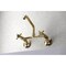 Kingston Brass KS423PB Concord Two-Handle Wall-Mount Kitchen Faucet, Polished Brass KS423PB - alternate 4